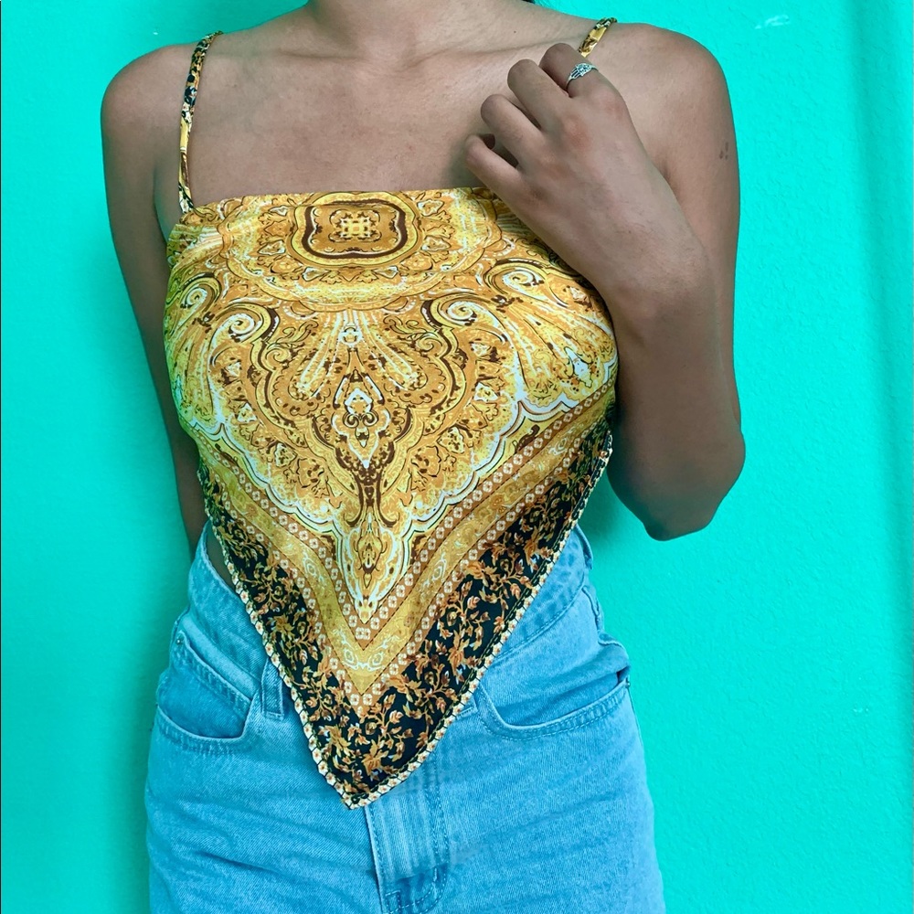 Vintage scarf top